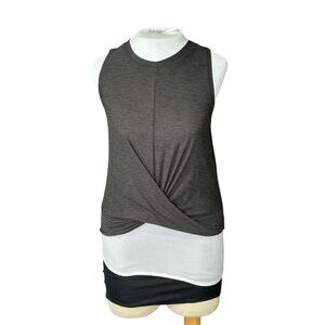 Old Navy Active Womens Breathe On Tank Top S Heathered Black Stretchy
